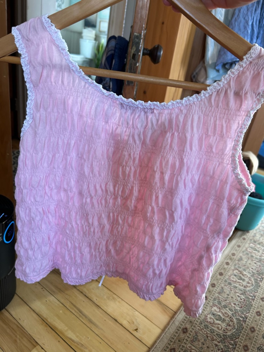 Vintage Vibes Denim and Blues Quilted Pink Camisole - Picture 8 of 11